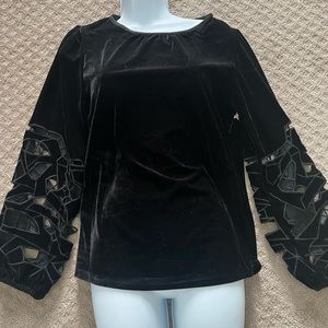 Joie NWT black velour M womens shirt